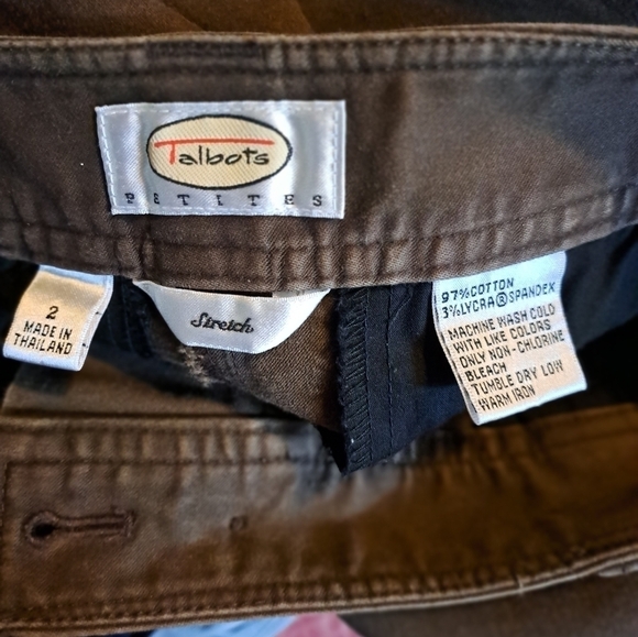 Talbots petites brown pants size 2 stretch - Picture 6 of 6